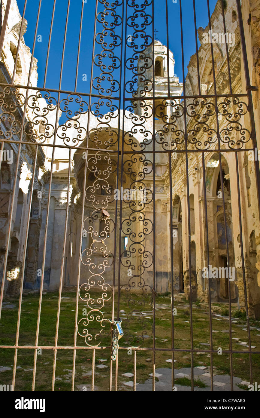 L'Italie, Ligurie, Bussana Vecchia, ruines Banque D'Images