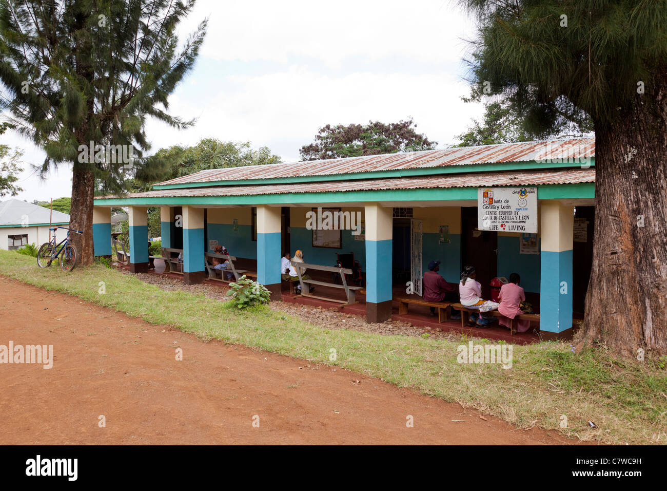 Extérieur de Mwika Msae Health Centre, Moshi, Tanzanie Banque D'Images