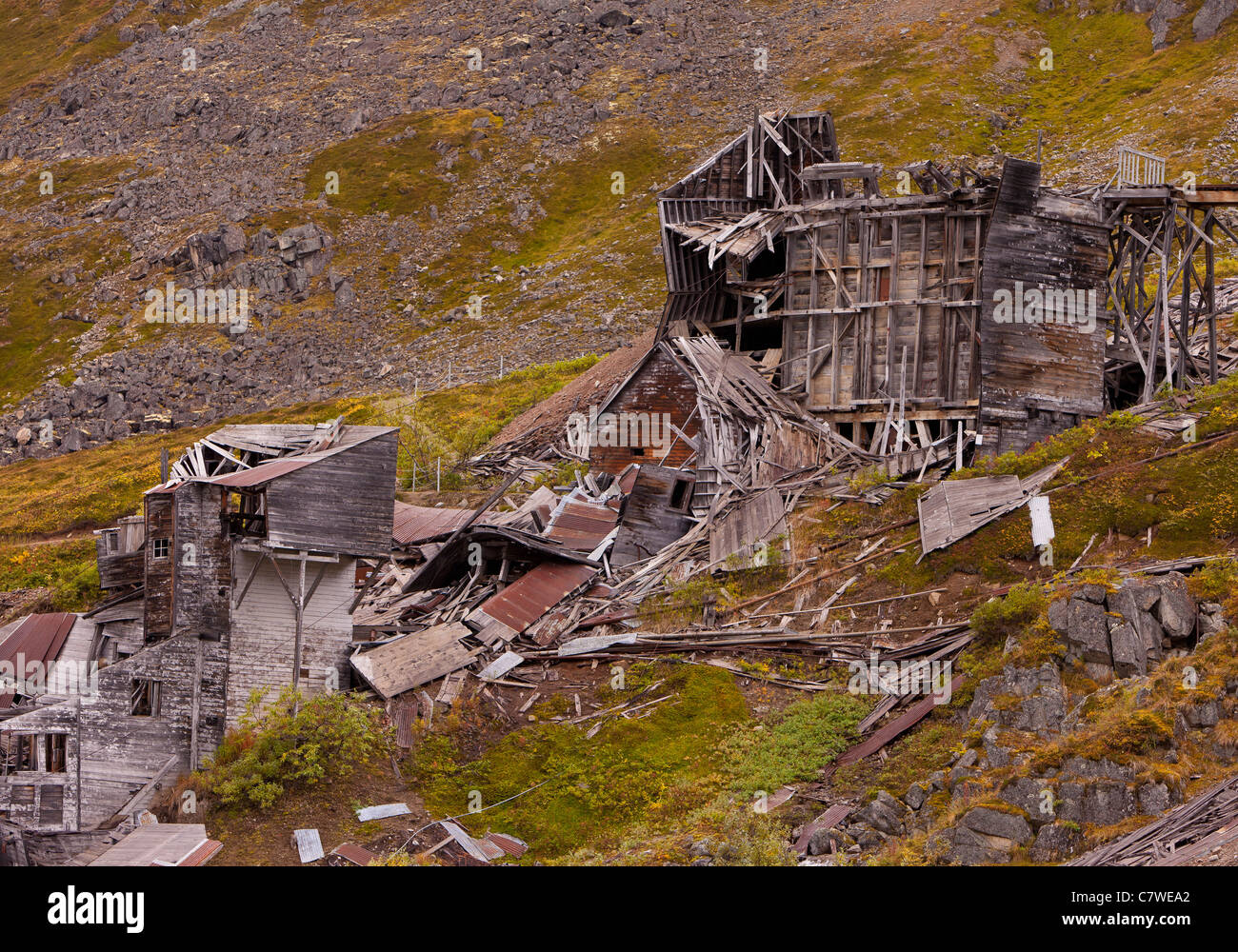 HATCHER PASS, Alaska, USA - Indépendance Mine State Historical Park. Banque D'Images