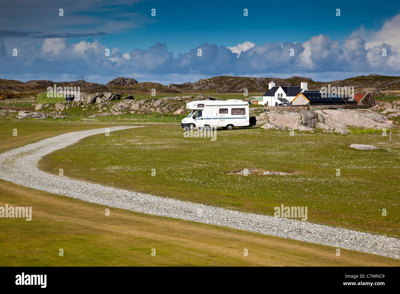 Fidden Farm Camp Site ; réfléchir ; l'Ecosse Banque D'Images