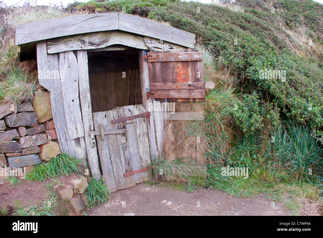 Hawker's Hut ; Morwenstow, Cornwall Banque D'Images