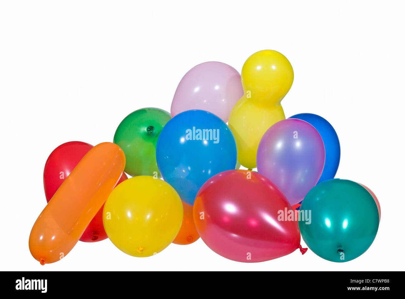 Ballons gonflables, photo sur le fond blanc Banque D'Images