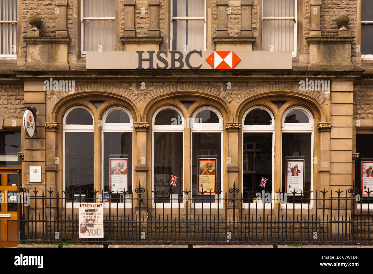 La banque HSBC à Leyburn dans Yorkshire du Nord, en Angleterre, Grande-Bretagne, Royaume-Uni Banque D'Images