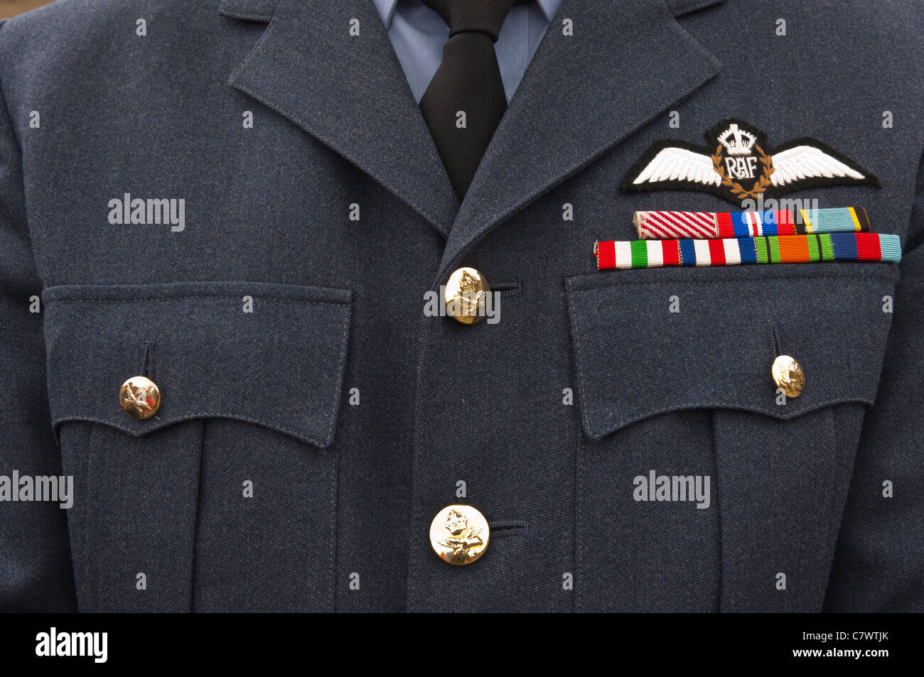 Un uniforme de la RAF à 1940 week-end à Leyburn dans Yorkshire du Nord, en Angleterre, Grande-Bretagne, Royaume-Uni Banque D'Images