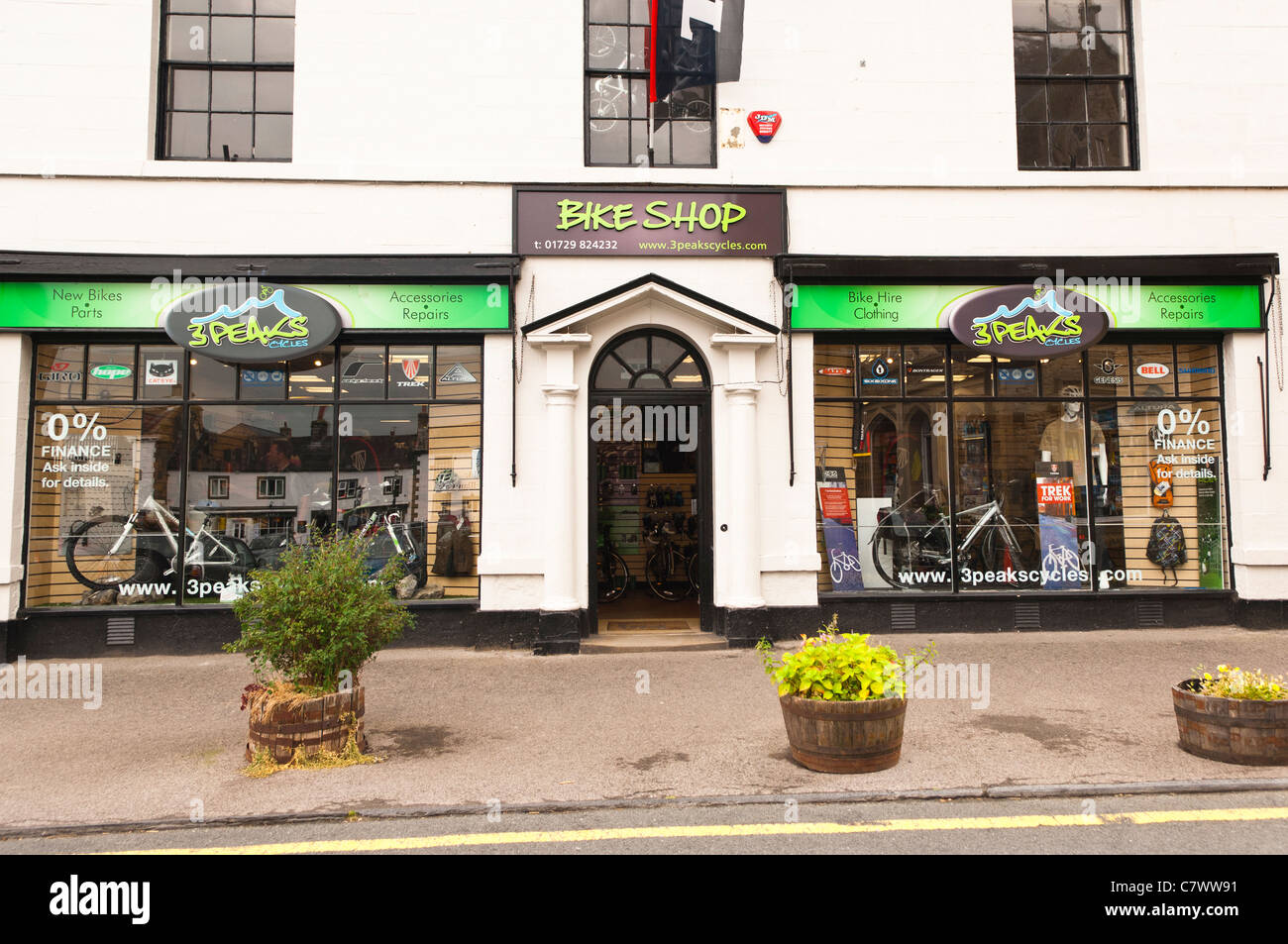 Les cycles de 3 pics bike shop magasin à s'installer dans le Nord du Yorkshire , Angleterre , Angleterre , Royaume-Uni Banque D'Images