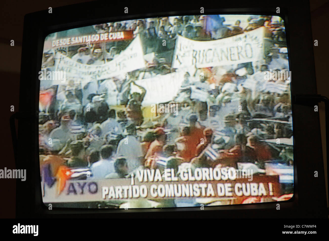 Managua Nicaragua,Amérique centrale,Hôtel Villa Angelo,Cuba Mai célébration du jour,Journée internationale des travailleurs,mouvement ouvrier,mars,vacances,TV,télévision sc Banque D'Images