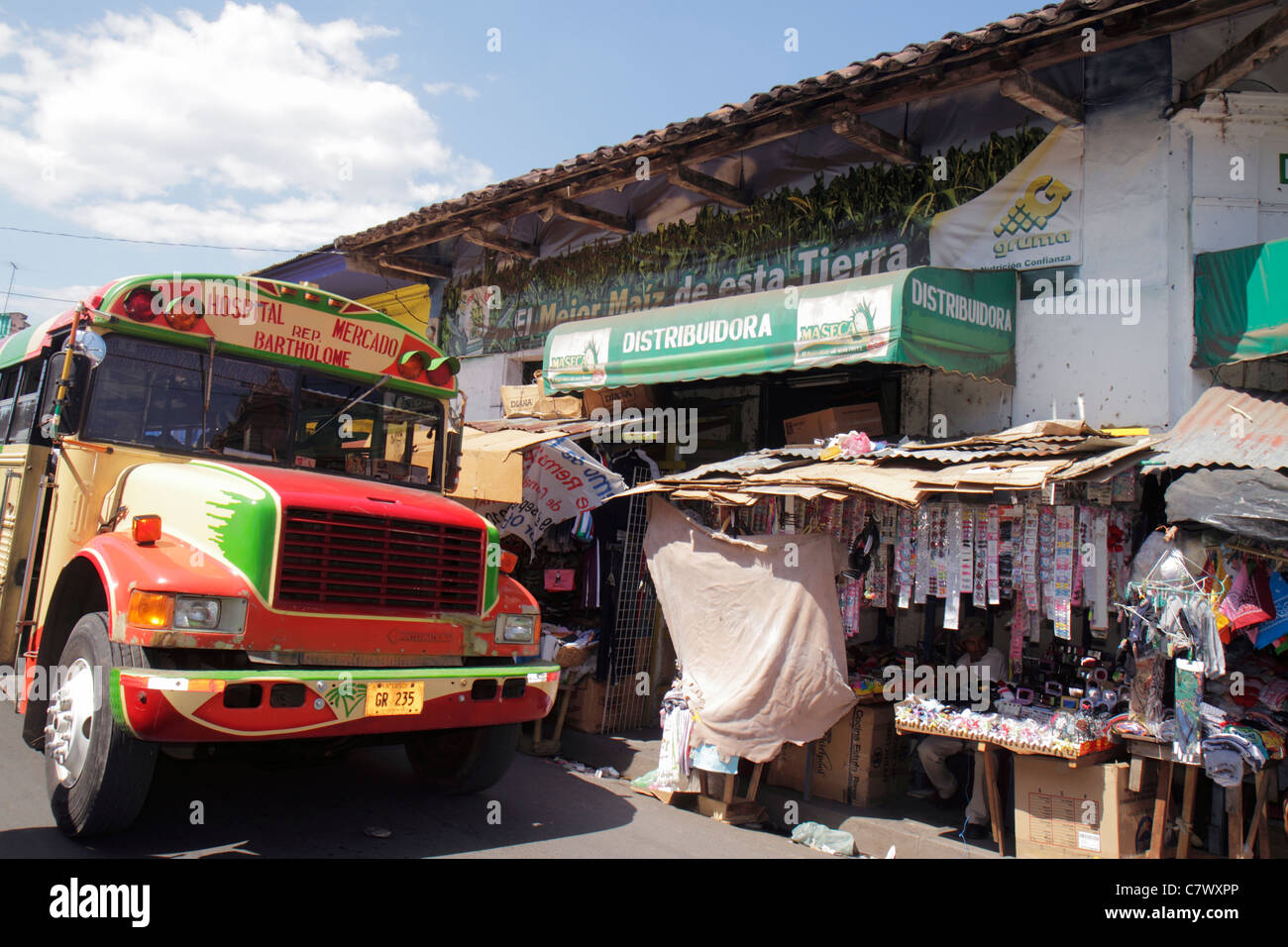 Grenade Nicaragua,Amérique centrale,Calle Atravesada,shopping shopper shoppers magasins marché marchés achats vente, magasins de détail Banque D'Images