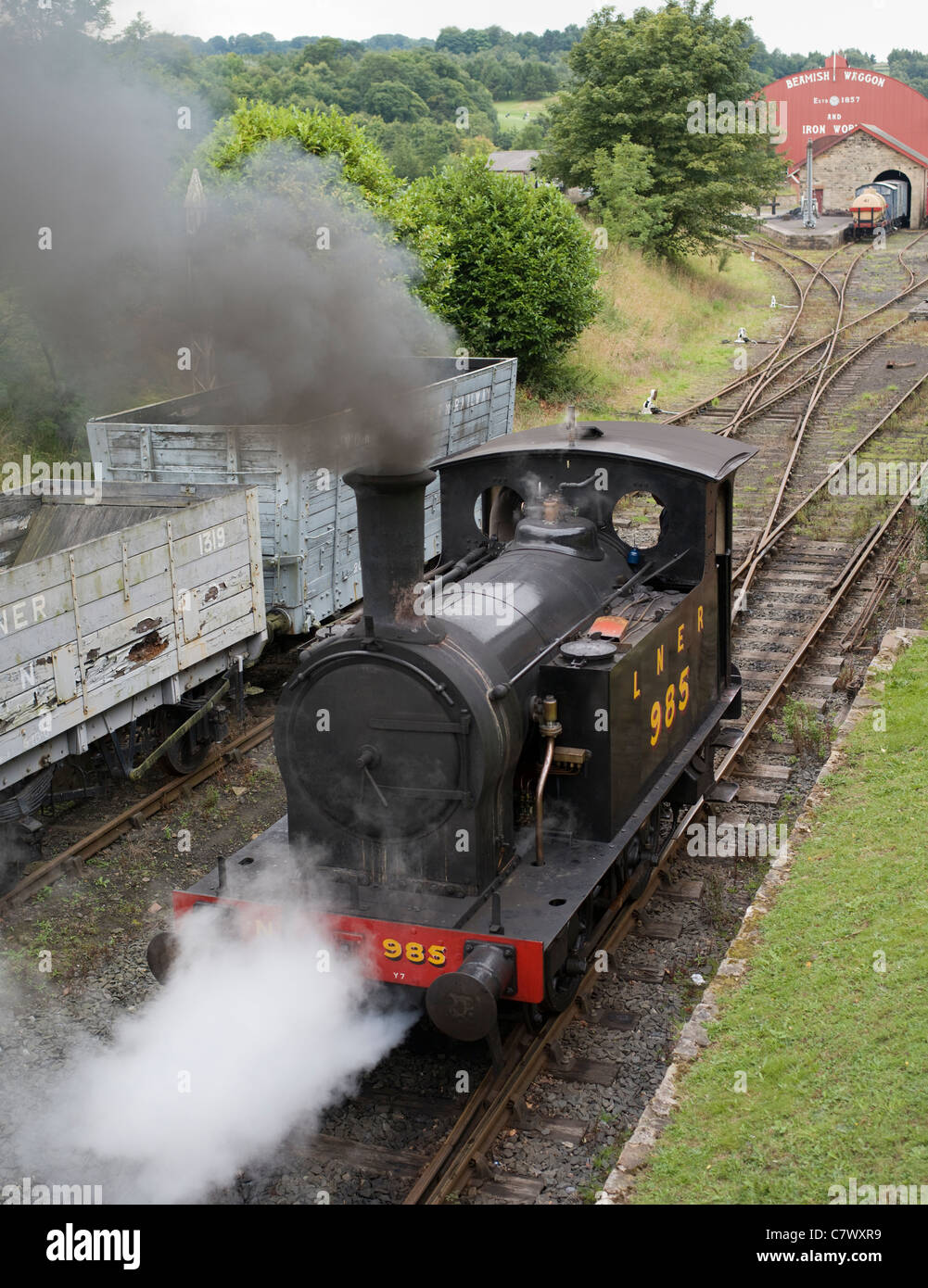Train à vapeur Beamish, le nord de l'Angleterre Open Air Museum County Durham Banque D'Images
