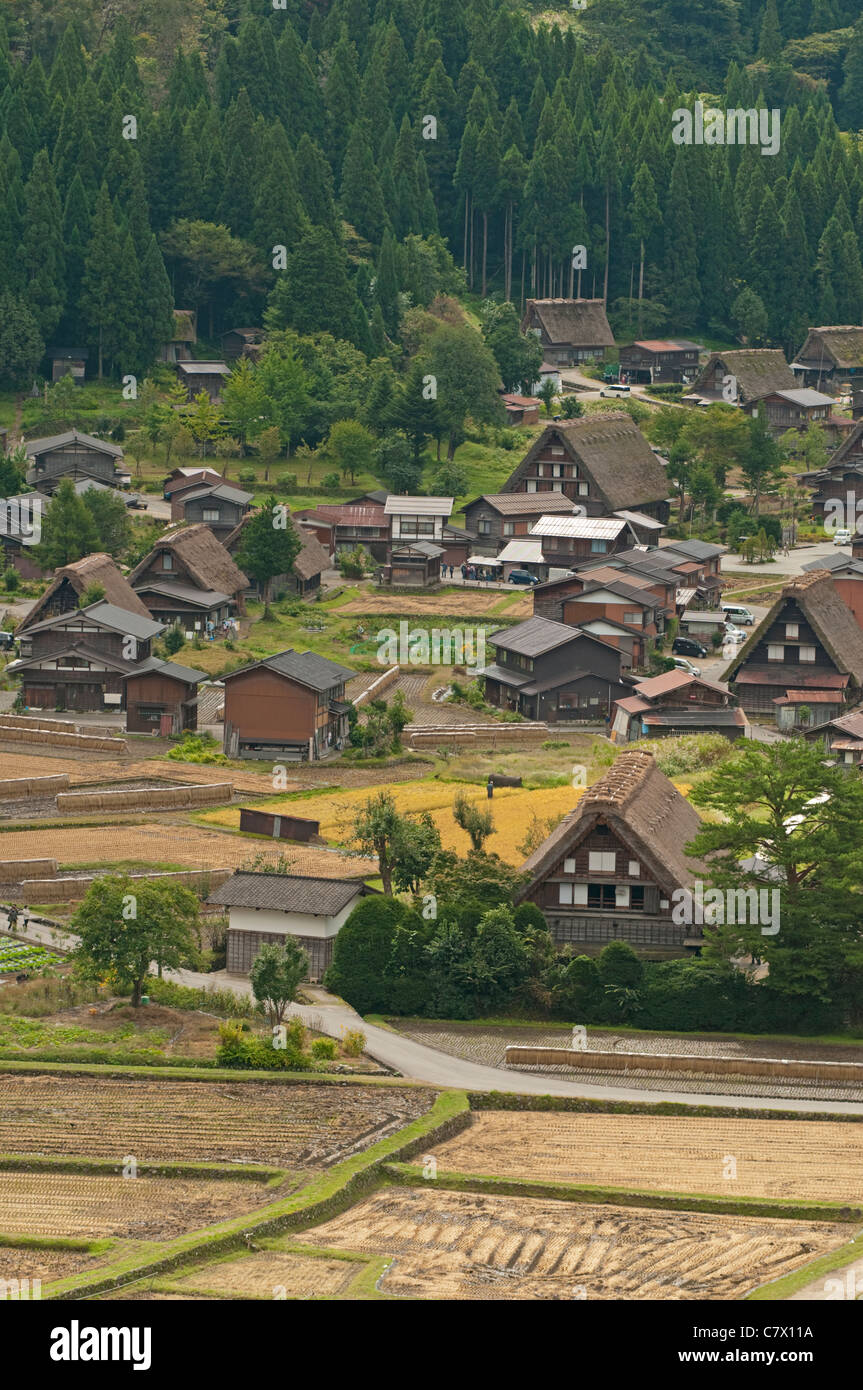 Rendez-Shirakawa Site du patrimoine mondial de l'UNESCO au Japon Banque D'Images