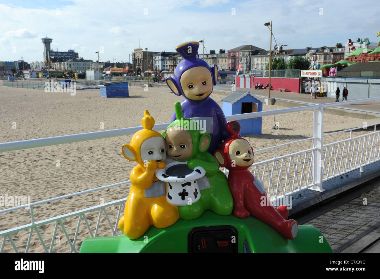 Enfants Teletubbies ride de Great Yarmouth Norfolk England Uk Banque D'Images