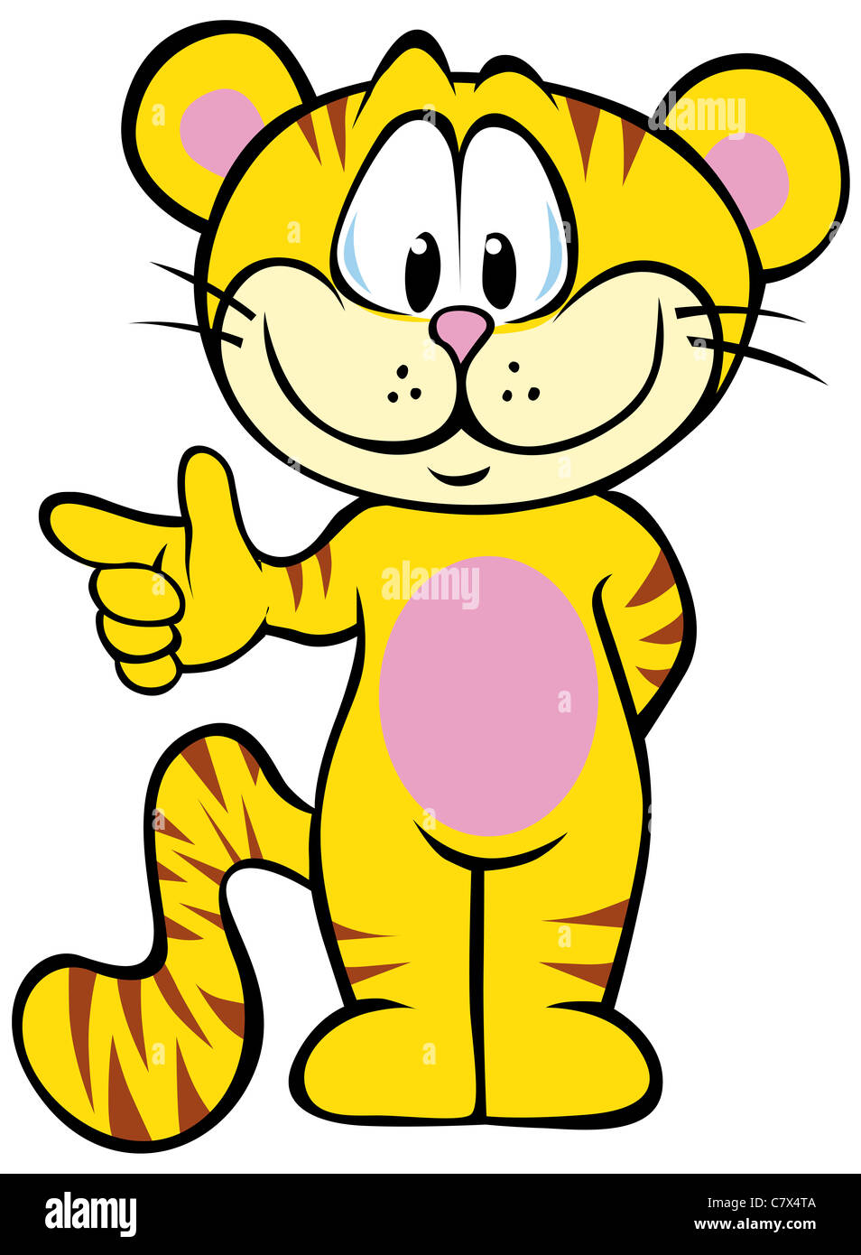 Cute tiger illustration Banque D'Images