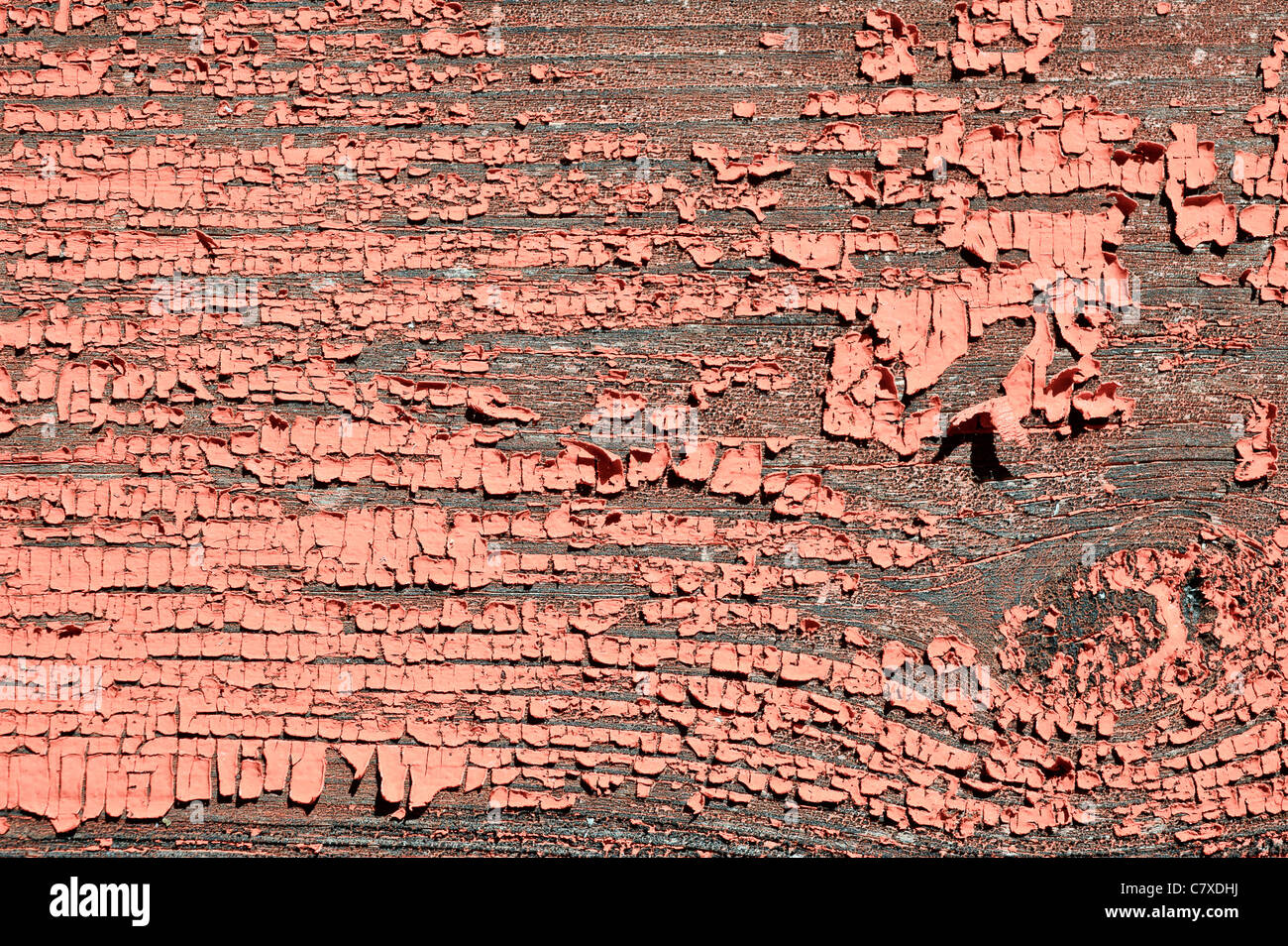 Planche de bois texturés avec peinture craquelée Banque D'Images