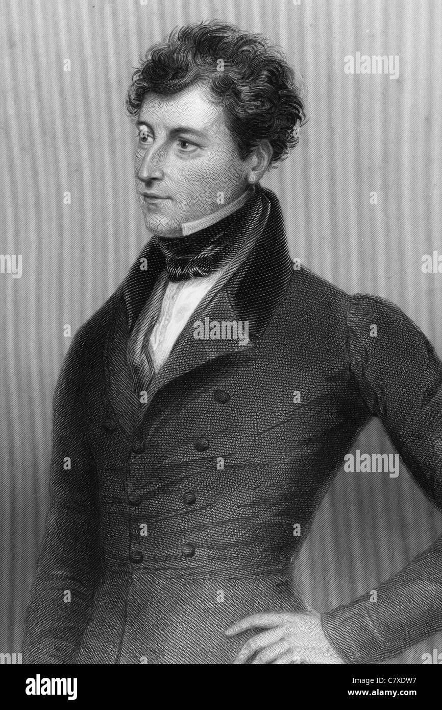 Frederic Thesiger, 1er baron Chelmsford (1794-1878) gravure sur à partir de 1837. Juriste et homme politique conservateur britannique. Banque D'Images