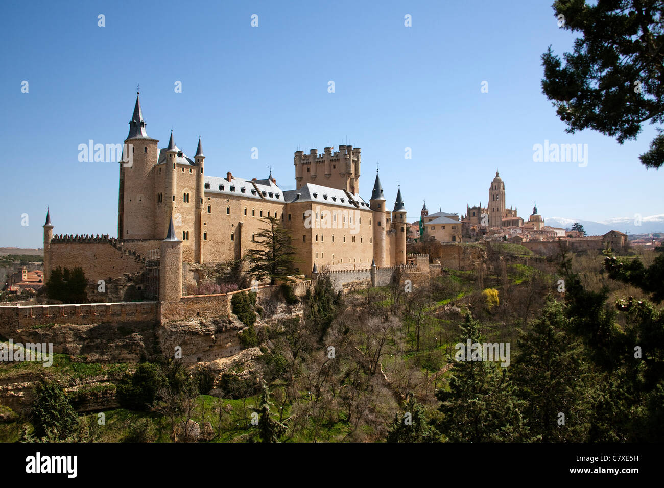 Alcázar de Ségovie Castilla Leon España Espagne Banque D'Images Alcázar de Ségovie Castilla Leon España Espagne Banque D'Images