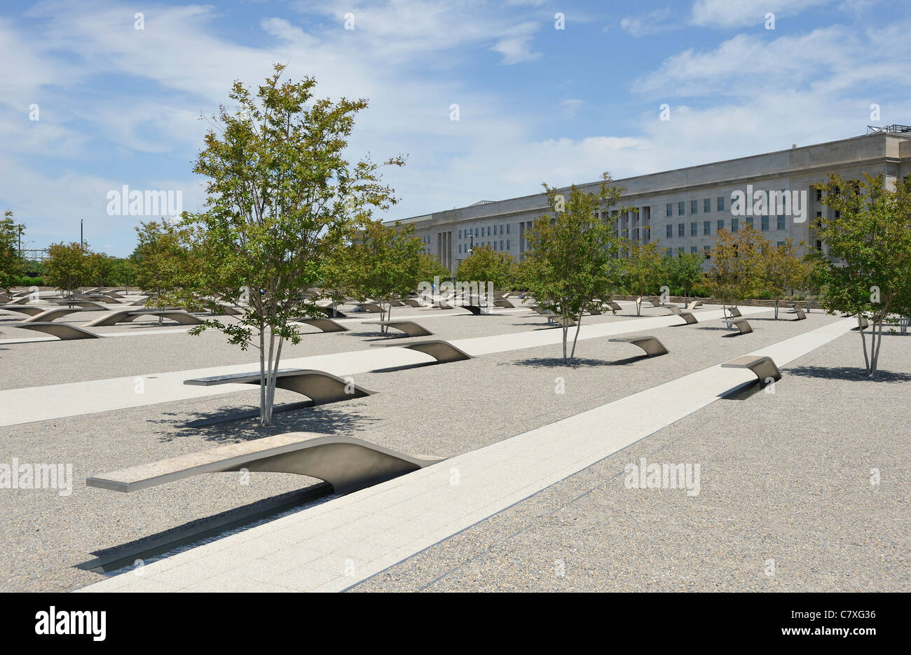 Les victimes du Pentagone Mémorial à Arlington, VA Banque D'Images