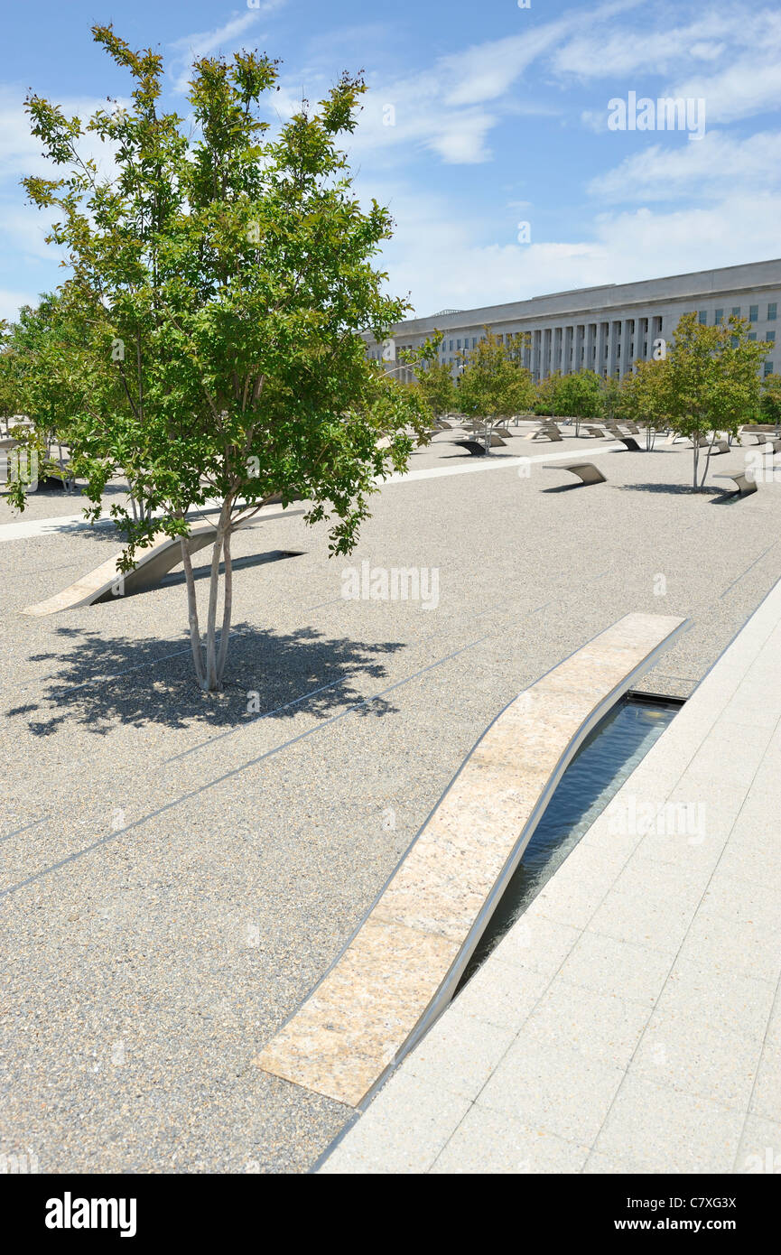 Les victimes du Pentagone Mémorial à Arlington, VA Banque D'Images