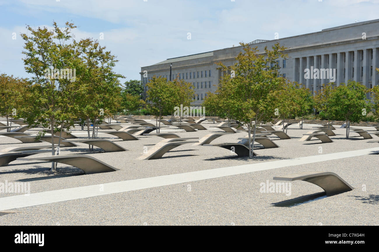 Les victimes du Pentagone Mémorial à Arlington, VA Banque D'Images