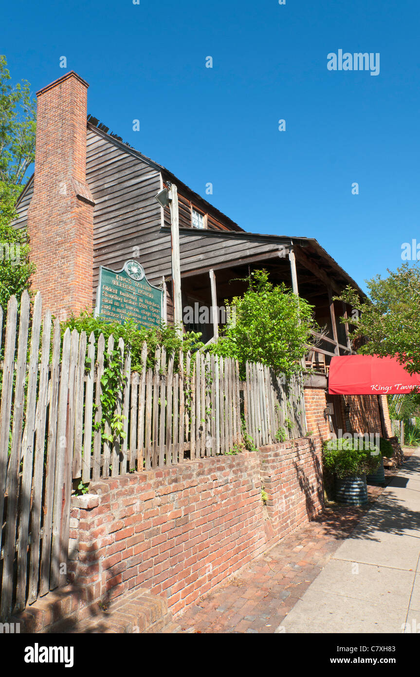 Le Mississippi, Natchez, King's Tavern, le plus ancien bâtiment de Natchez, comité permanent avant 1789, fonctionne maintenant comme bar restaurant Banque D'Images