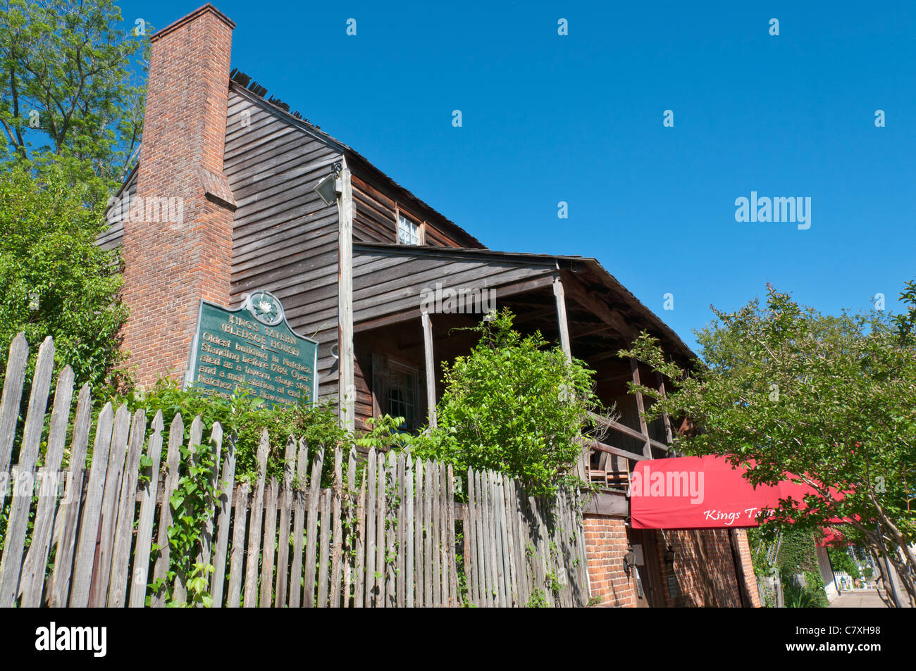 Le Mississippi, Natchez, King's Tavern, le plus ancien bâtiment de Natchez, comité permanent avant 1789, fonctionne maintenant comme bar restaurant Banque D'Images