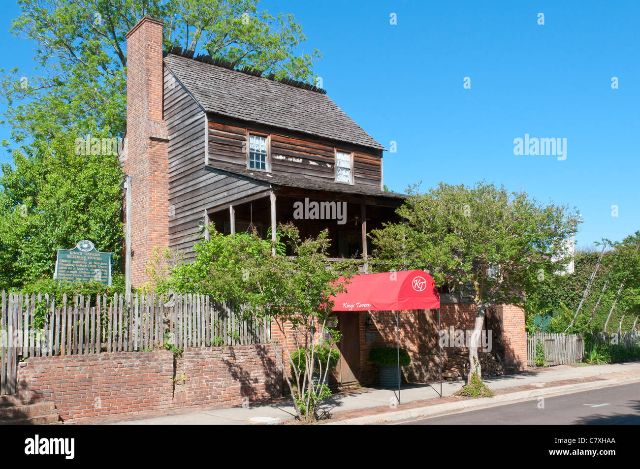 Le Mississippi, Natchez, King's Tavern, le plus ancien bâtiment de Natchez, comité permanent avant 1789, fonctionne maintenant comme bar restaurant Banque D'Images