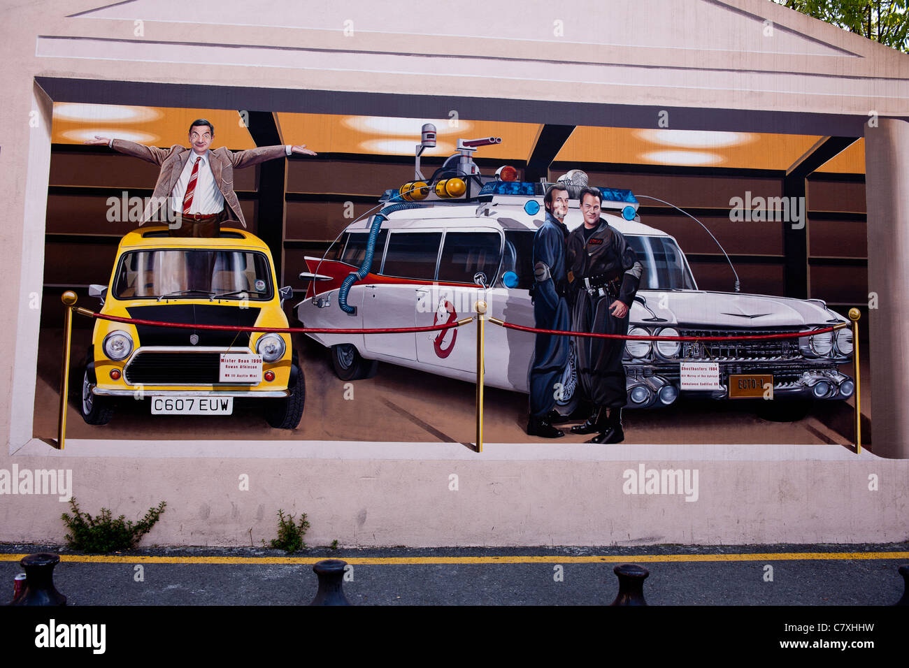 Murs peints de Cannes Banque D'Images