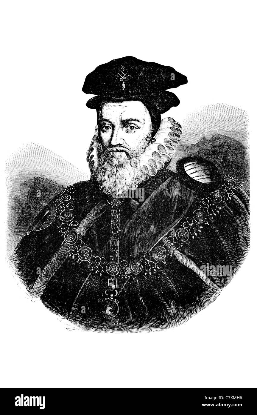 William Cecil 1er baron Burghley 1521 1598 État anglais conseiller en chef La reine Elizabeth I Secrétaire d'État Banque D'Images