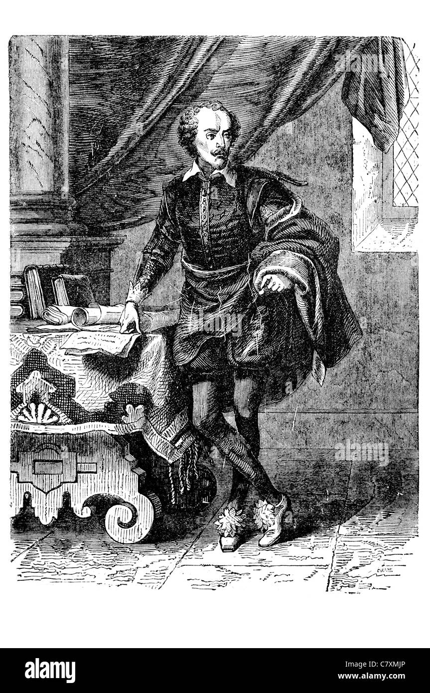 William Shakespeare 1564 1616 poète dramaturge anglais plus grand écrivain de langue anglaise Banque D'Images