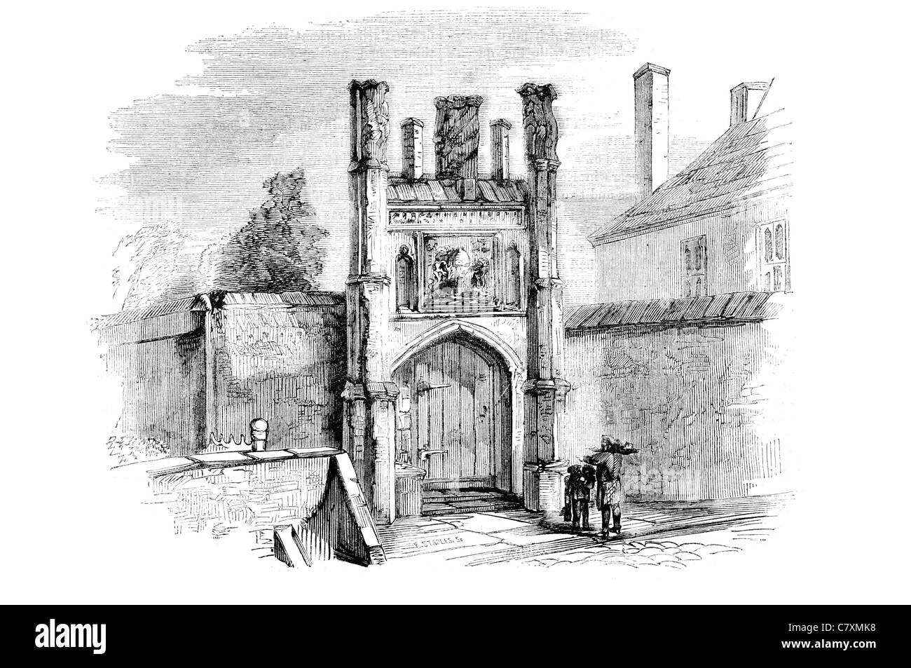 Le cardinal Thomas Wolsey college Ipswich gate porte d'entrée de l'Église catholique romaine de l'éducation étude Banque D'Images