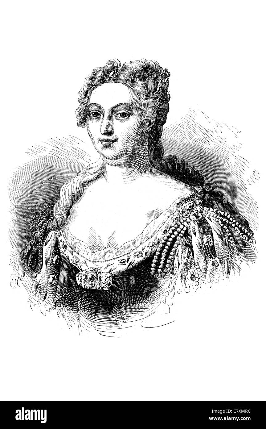 Queen Caroline de Brandebourg Ansbach consort au Roi George II royal royal royal imperial princière queenly règle souveraine Banque D'Images