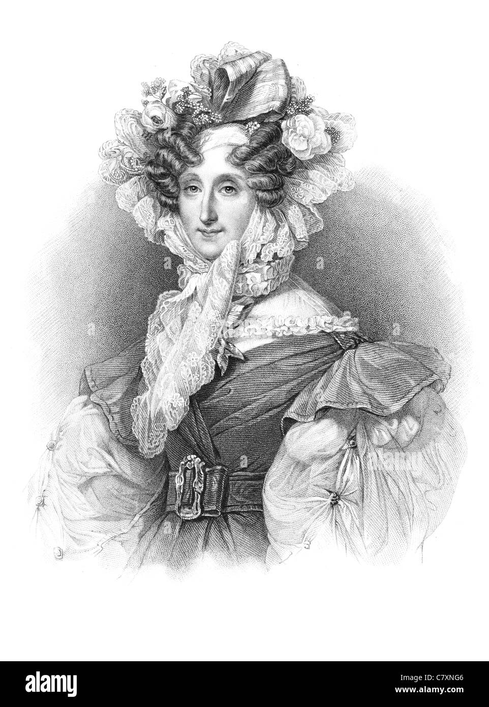 Maria Amalia Deux Siciles Reine consort Louis Philippe I roi royal regal queenly impériale princière règle souveraine monarch Banque D'Images