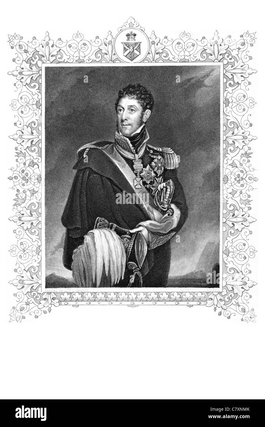 Le Maréchal Stapleton Cotton 1er vicomte Combermere 17731865 leader militaire britannique, le colonel politicien diplomate Banque D'Images