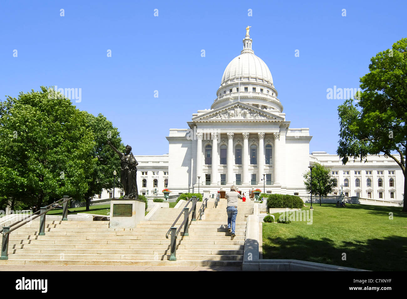 Le Capitole de l'État du Wisconsin à Madison WI Banque D'Images