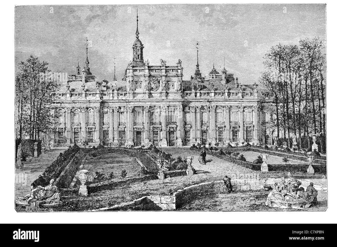 Chateau de la grange d'architecture architecture architecte des bâtiments de construction des ouvrages anciens de l'art structure conception historique Banque D'Images