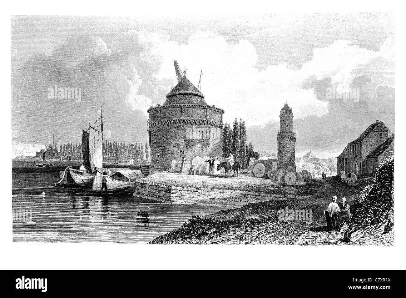 Andernach tour Mayen Koblenz Rheinland-pfalz Allemagne Neuwied basin Rhin fortification médiévale Château défensif des châteaux Banque D'Images Andernach tour Mayen Koblenz Rheinland-pfalz Allemagne Neuwied basin Rhin fortification médiévale Château défensif des châteaux Banque D'Images