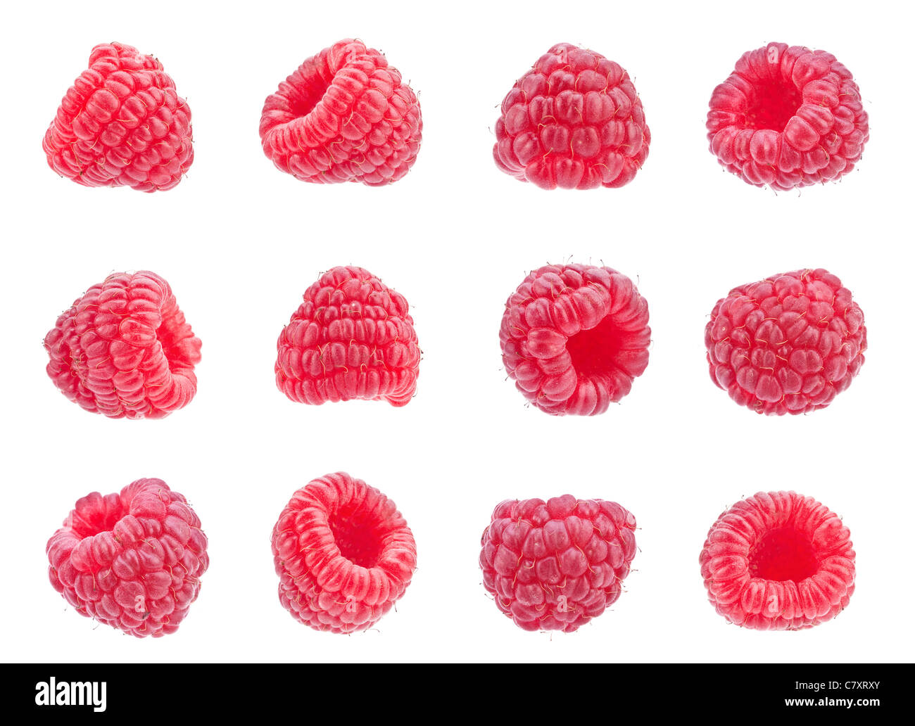 De framboise libre isolé sur fond blanc Banque D'Images