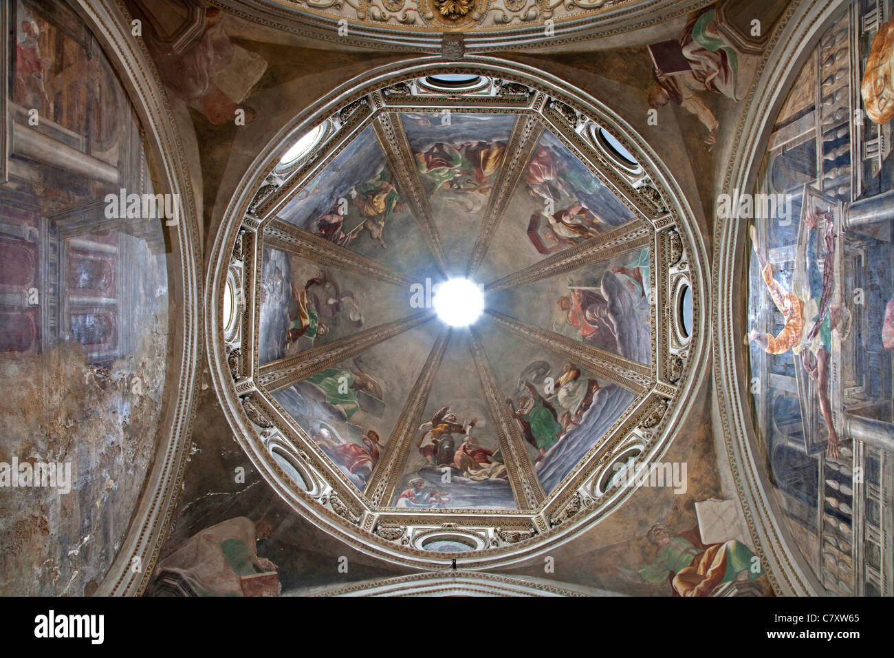 Milan - coupole de Cappella - Fopa à San Mark church par Paolo Lomazzo, 1571 prophètes et sibylles Banque D'Images
