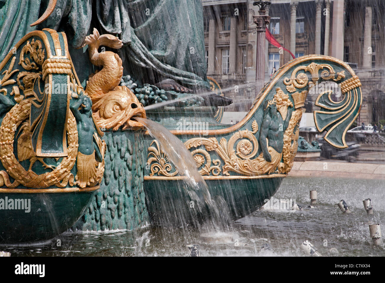 Paris - fontaine de la Place de la Concorde Banque D'Images