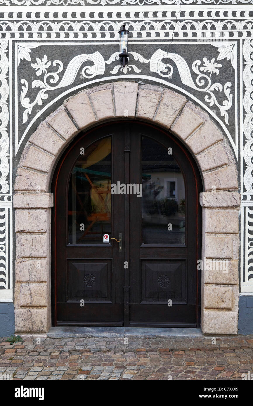 Détail de porte décorative, Eisenerz, Autriche Banque D'Images