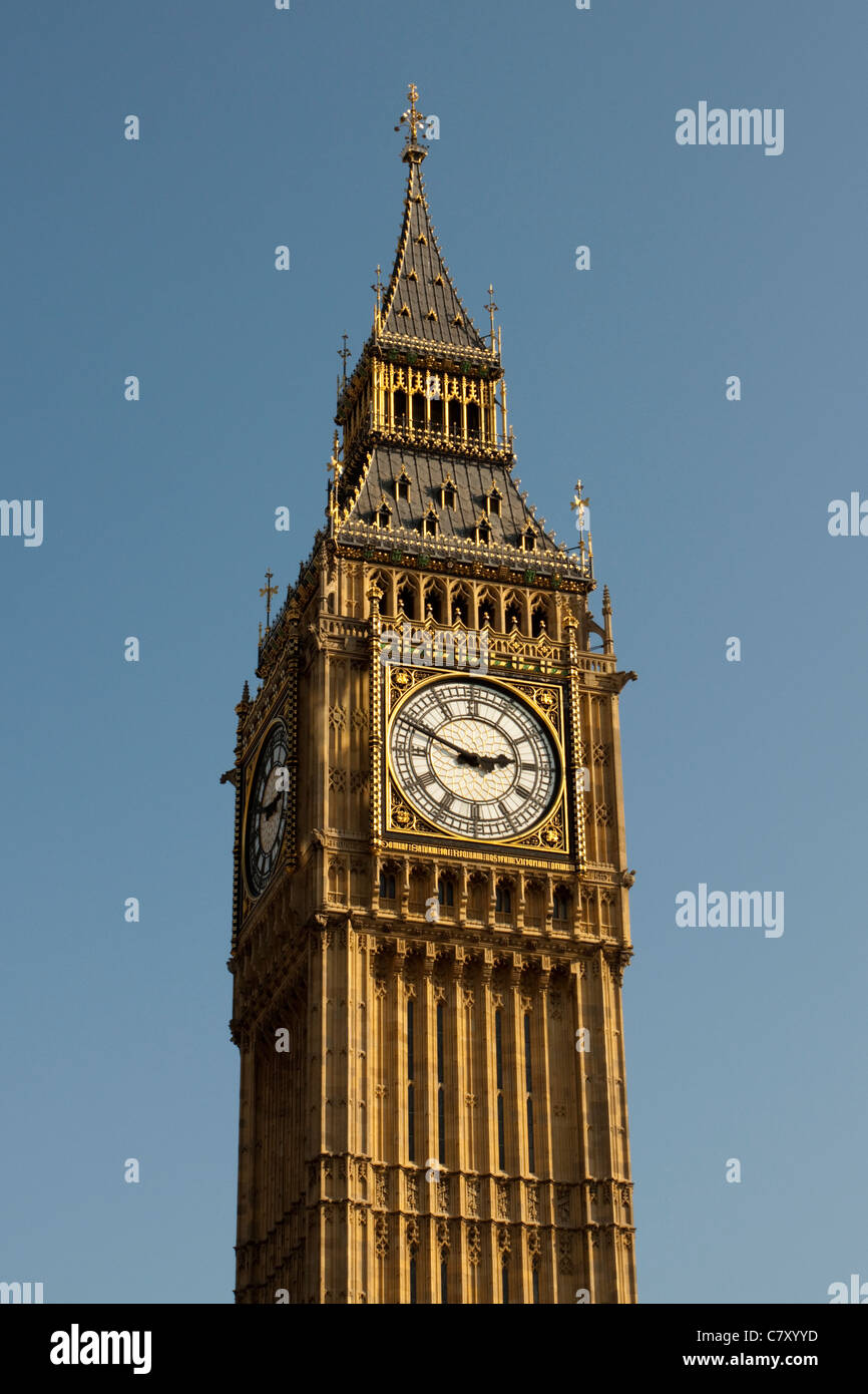 Big Ben/St Stephens tour de l'horloge, l'un des repères de Londres, Westminster, London, England, UK Banque D'Images
