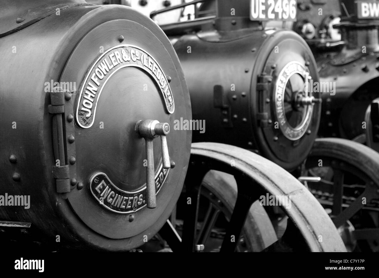 Moteur de traction à vapeur détail country fair, England, UK Banque D'Images
