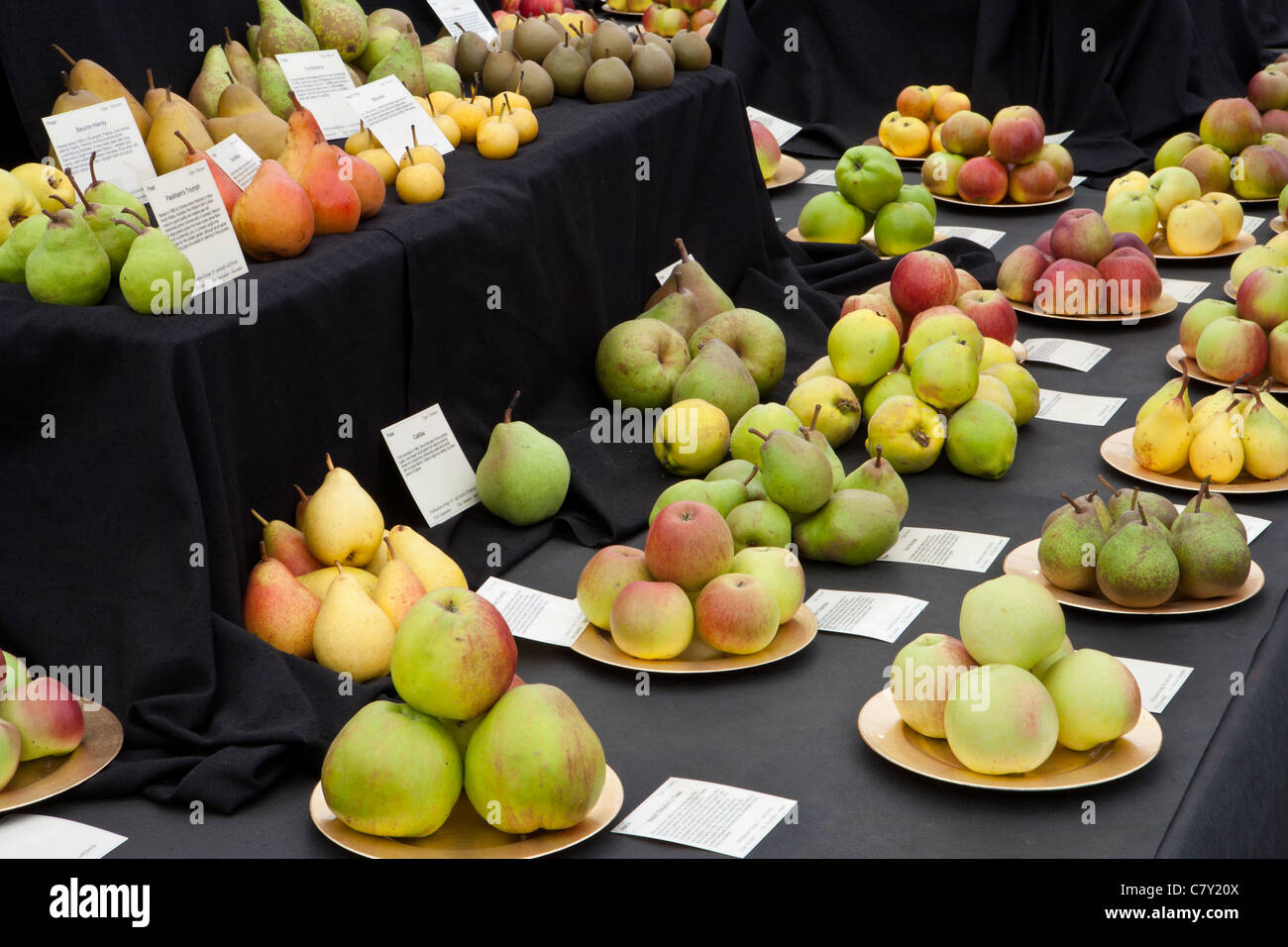 Patrimoine canadien la pomme et poire affichage à l'automne 2011 de Malvern Banque D'Images
