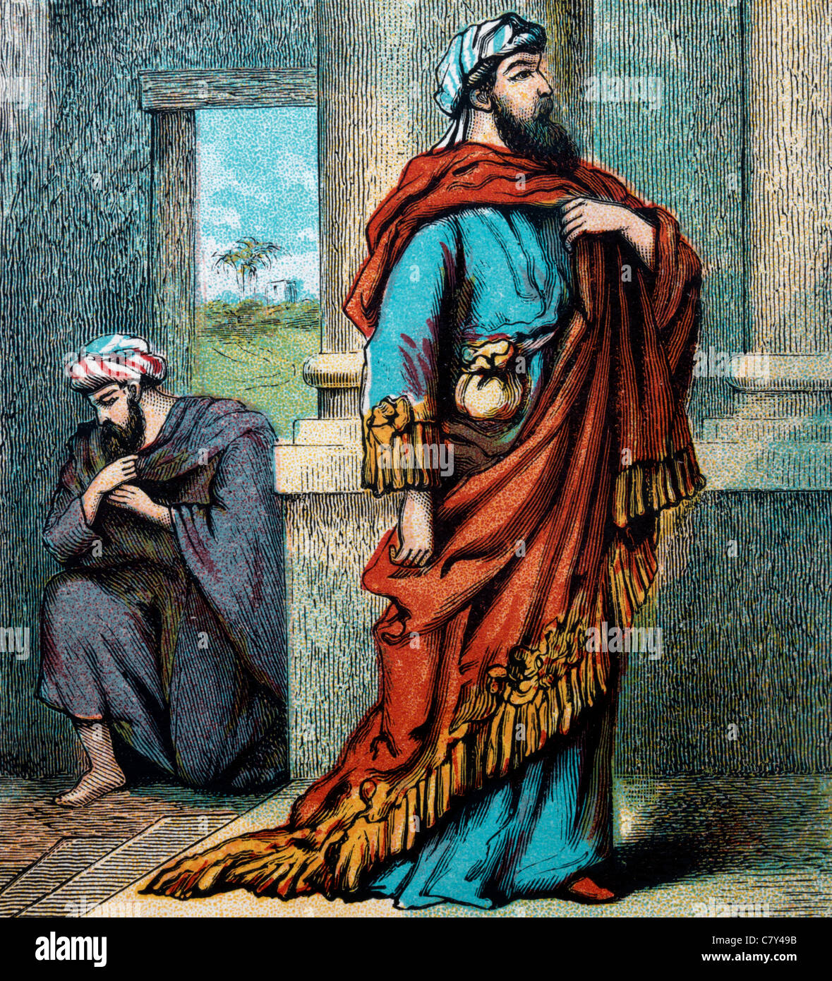 Histoires de la Bible- Illustration de Proverbes de Salomon IV ' FIERTÉ GOETH avant destruction et l'esprit hautain devant la chute' Banque D'Images