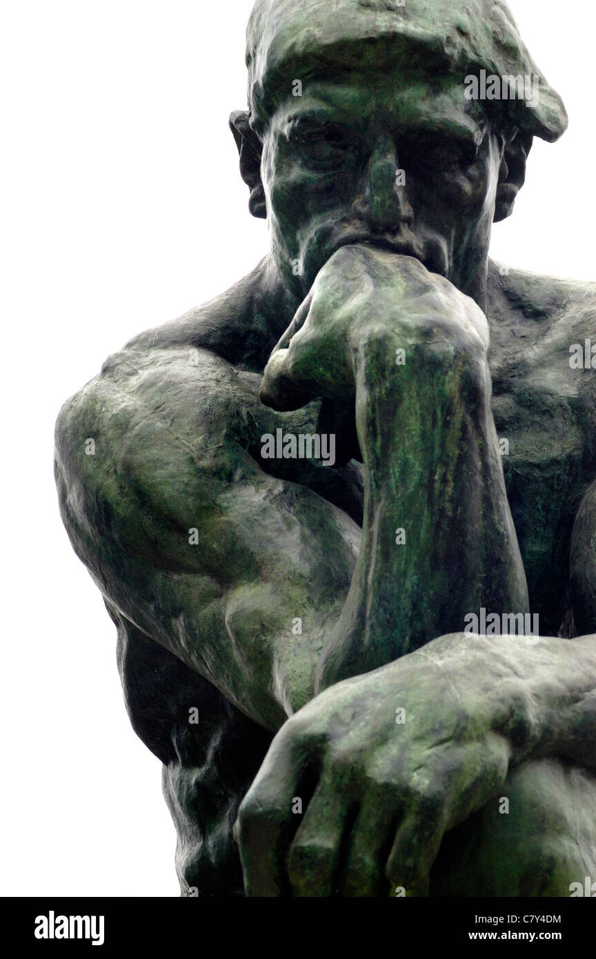 Paris, France. Jardin du Musée Rodin - Le Penseur Banque D'Images