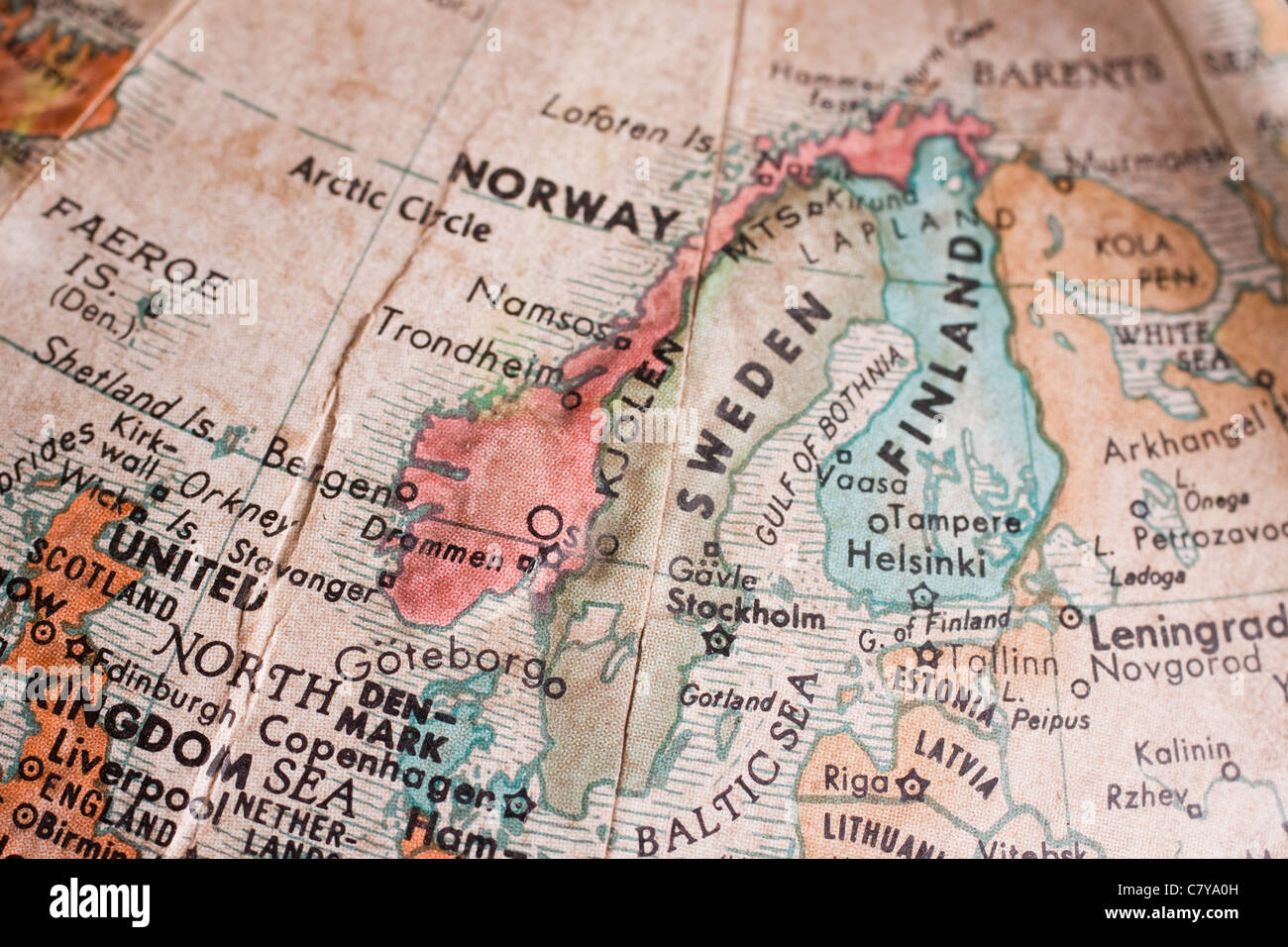 Carte De La Norvege De La Suede Et De La Finlande Photo Stock Alamy