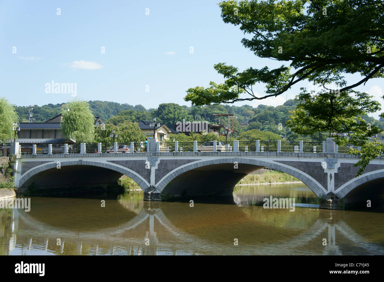 Asanogawa Oohashi, un régime de biens culturels tangibles dans Higashiyama, Kanazawa, Ishikawa, Japon Banque D'Images