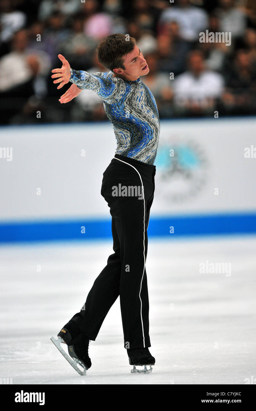 Jeffrey Buttle (CAN) lors du spectacle de patinage artistique de l'Open du Japon 2011. Banque D'Images