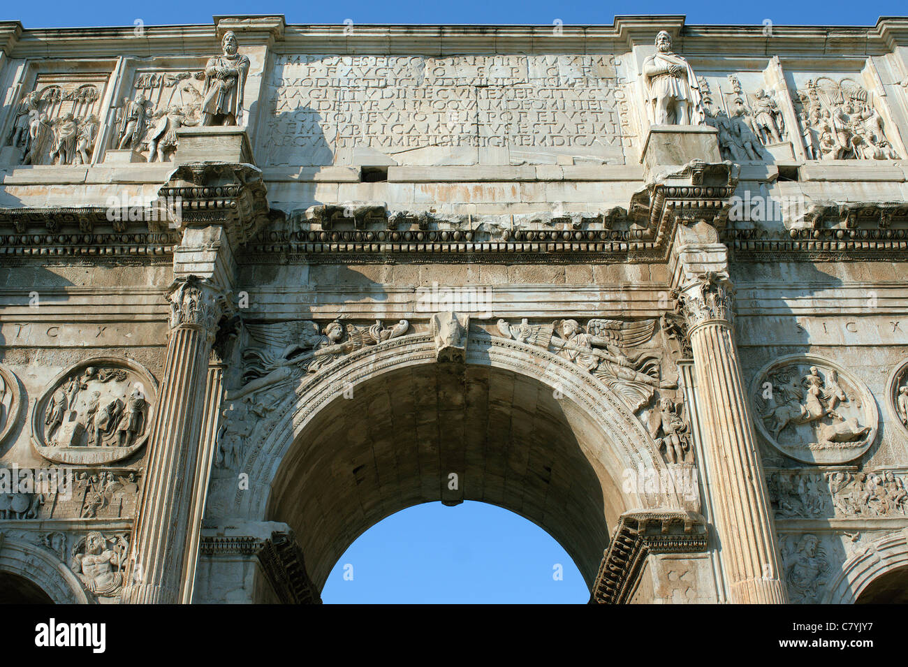 Arc de triomphe de l'empereur Constantin le Grand Forum Romain Rome Banque D'Images