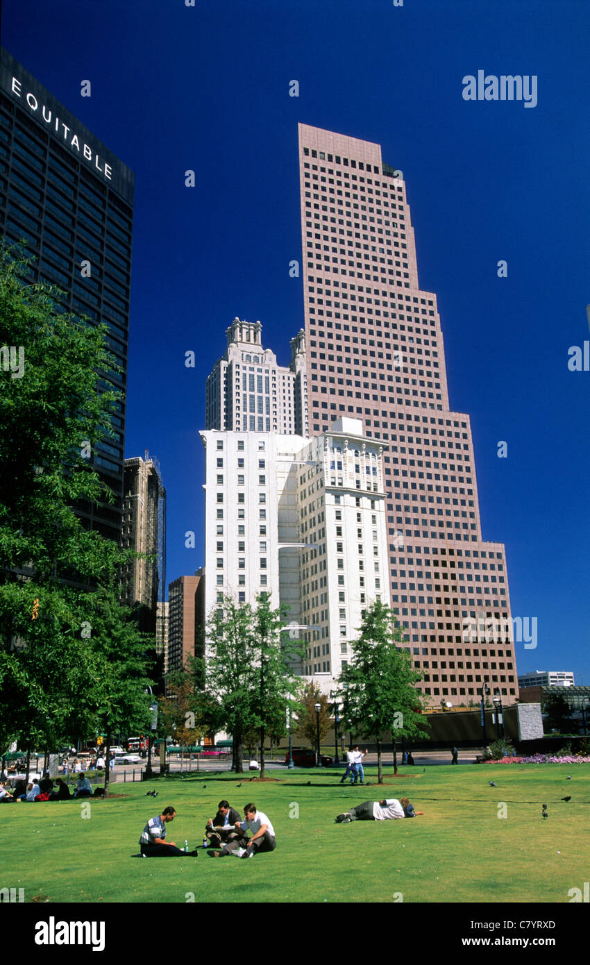 USA, Atlanta, Georgie, Woodruff Park Banque D'Images