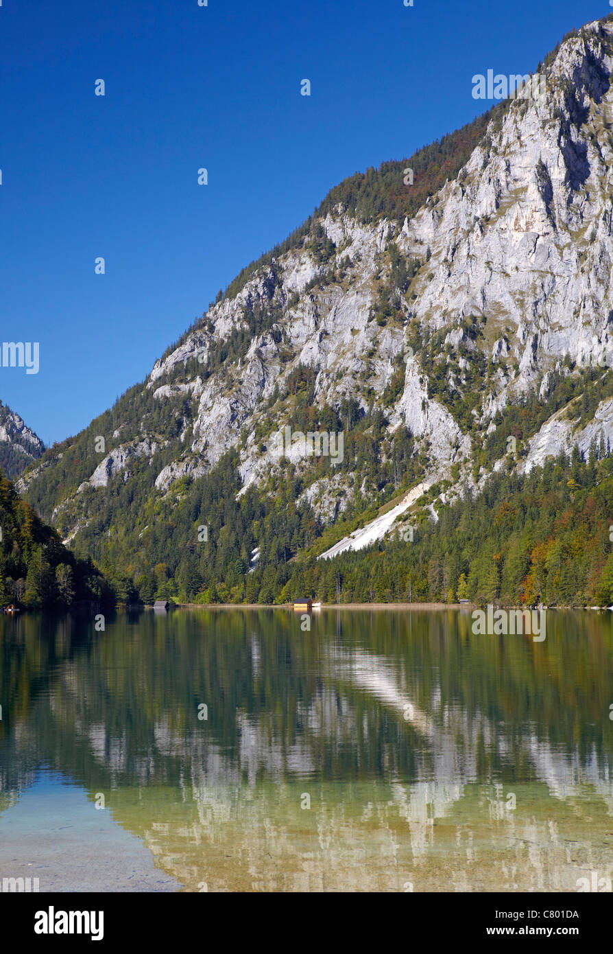 Le lac glacier, lac Leopoldsteiner, Autriche Banque D'Images