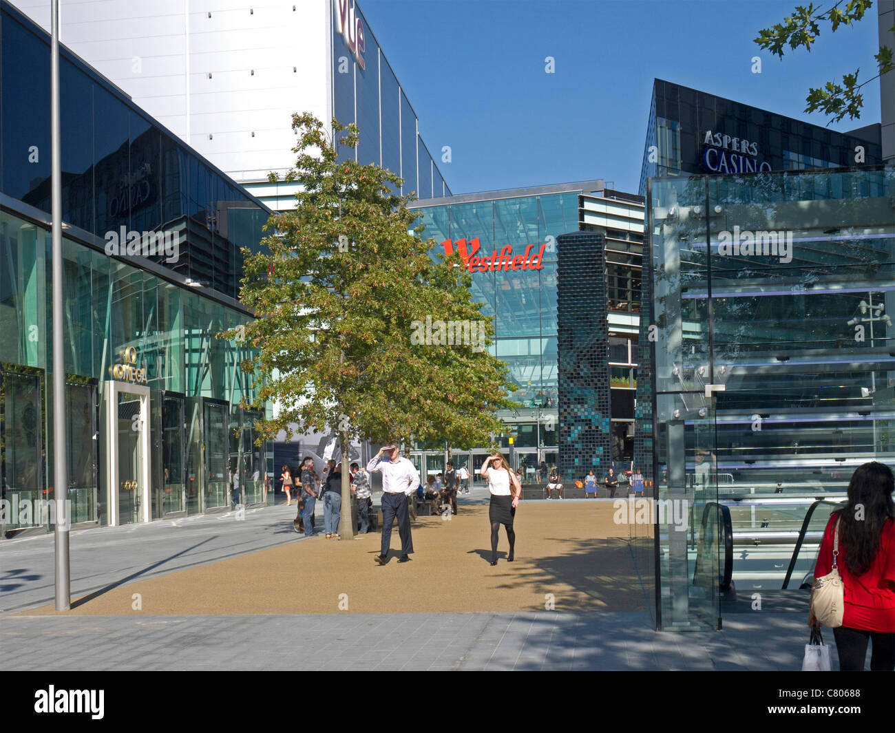 Stratford City Shopping Mall, Westfield est. Parc olympique E20 Banque D'Images